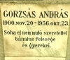 Gorzs�s Andr�s s�reml�ke